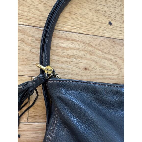 HOBO Merrin Convertible Pebble Leather Backpack Shoulder Bag Black - Picture 3 of 9